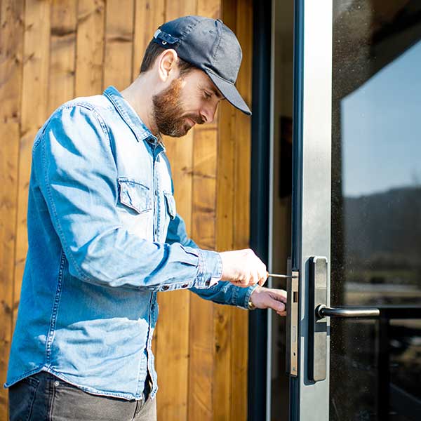 Man repairing Door Lock